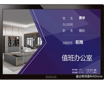 智能电子门牌室内温湿度显示